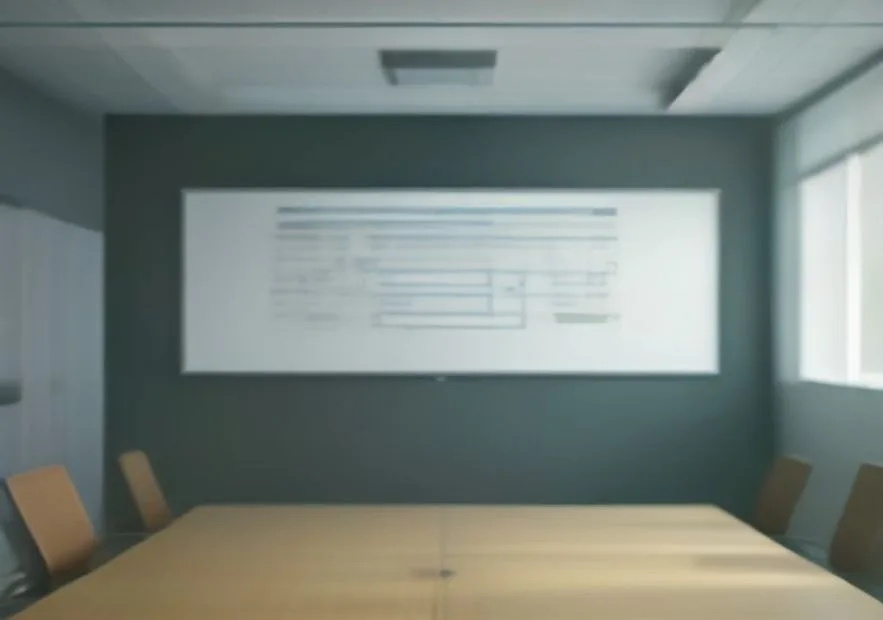 An organisation flowchart drawn on a glass board